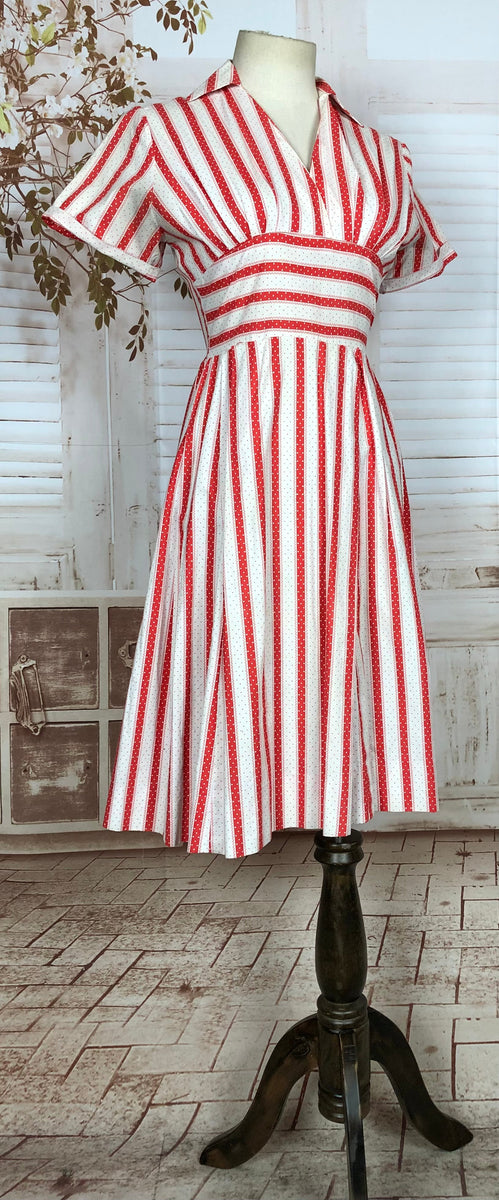 Striped dress red and white sale