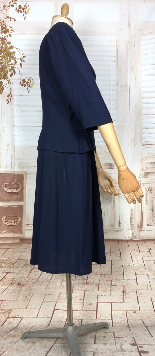 1940s navy outlet blue skirt