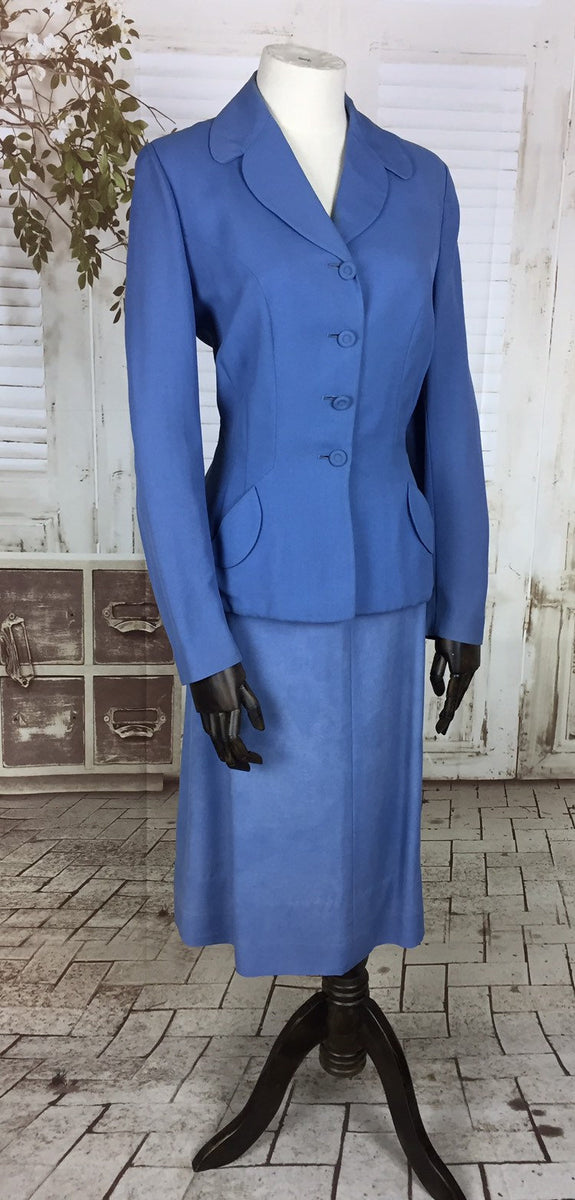 Light blue outlet ladies skirt suit