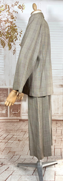 1940s Checked Swing Jacket Suit