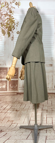 Late 1930s to Early 1940s Warm Grey Wool Skirt Suit – Fields of Milwaukee