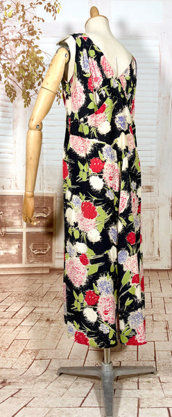 Incredible Late 1920s / Early 1930s Floral Silk Slip Dress