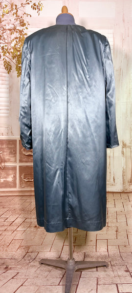 Rare Volup 1940s Periwinkle Lilac Clutch Coat With Soutache Embroidery