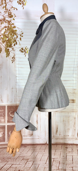 Iconic 1950s Grey Lilli Ann Blazer | Blade Runner Style