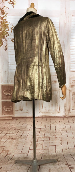 Incredible Original 1920s Antique Gold Lame Tunic