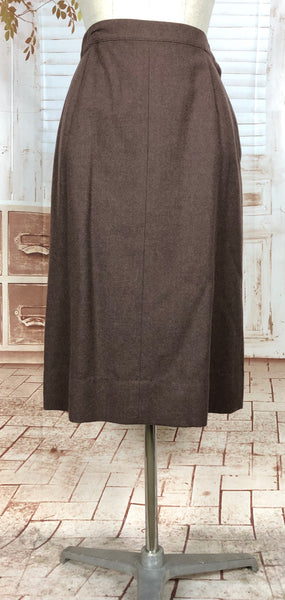 Gorgeous Milk Chocolate Brown 1940s Skirt Suit - Made in California