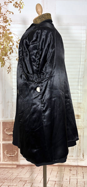 Exceptionally Rare 1940s Gold Lamé Embroidered Coat By Evalen