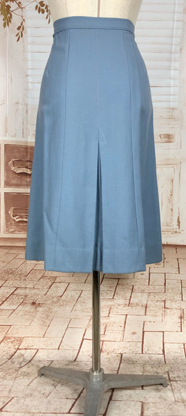 Stunning Periwinkle Blue 1940s Suit With Rouleau Waist Tie