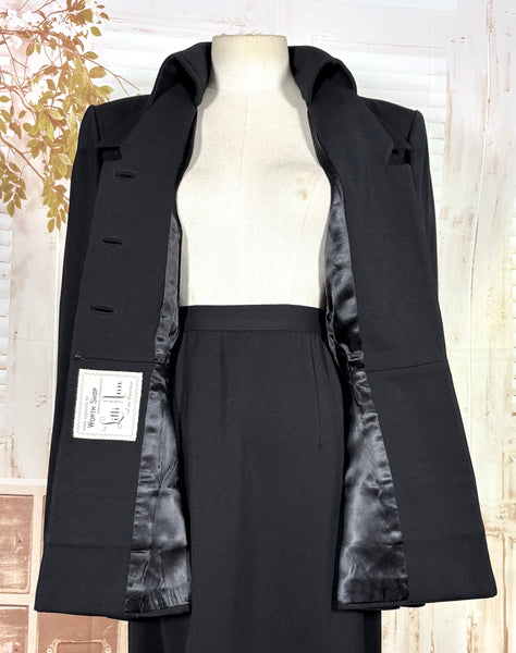 Exceptional Rare 1940s Black Label Lilli Ann Suit - Femme Fatale