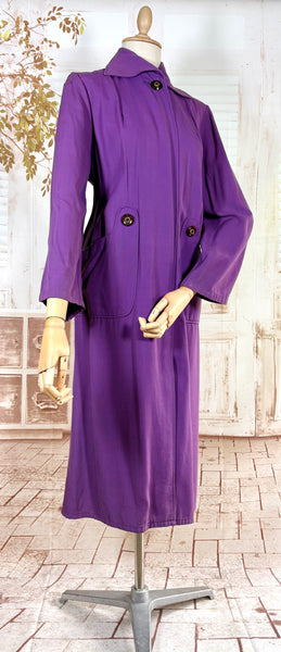 Exceptional Purple 1940s Swing Coat