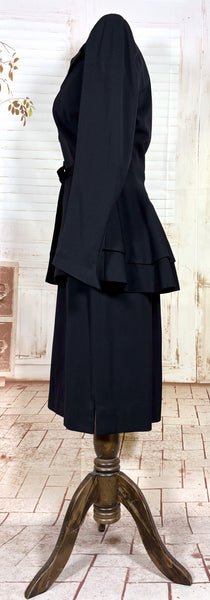Exceptional Rare 1940s Black Label Lilli Ann Suit - Femme Fatale