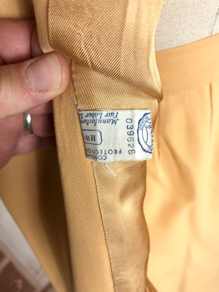Exquisite Mustard Yellow 1940s Skirt Suit Petite