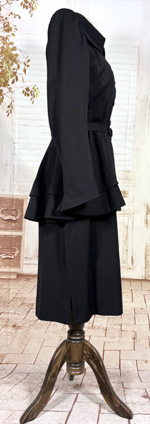 Exceptional Rare 1940s Black Label Lilli Ann Suit - Femme Fatale
