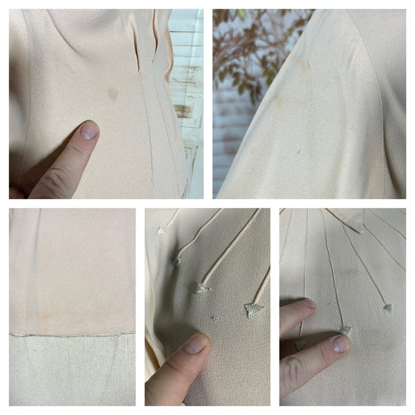 1940s Blush Pink Arrow Detail Blouse