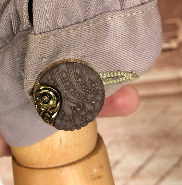 Exceptional Pale Lilac 1940s Belt Through Gabardine Swing Coat