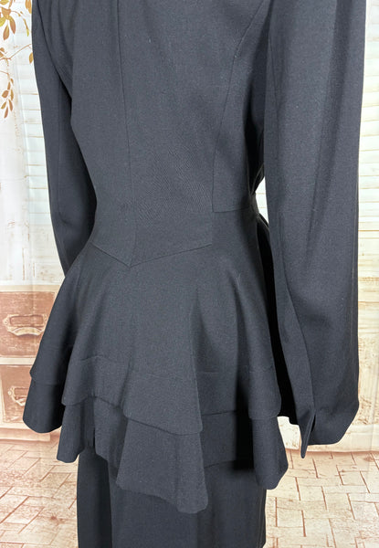 Exceptional Rare 1940s Black Label Lilli Ann Suit - Femme Fatale