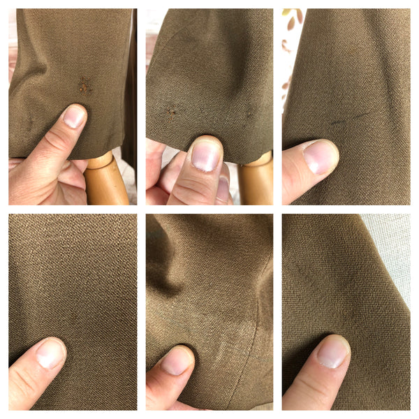 Wonderful 1940s Milk Chocolate Brown Gabardine Coat