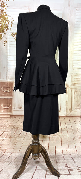 Exceptional Rare 1940s Black Label Lilli Ann Suit - Femme Fatale