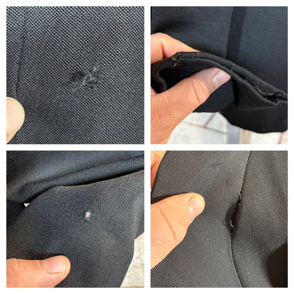 1940s Black Rayon Faille Volup Coat with Bishop Sleeves – Leslie Raymond, London