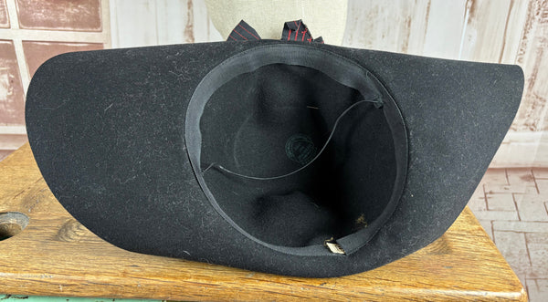 Magnificent Huge Black Late 1930s / Early 1940s Sculptural Hat
