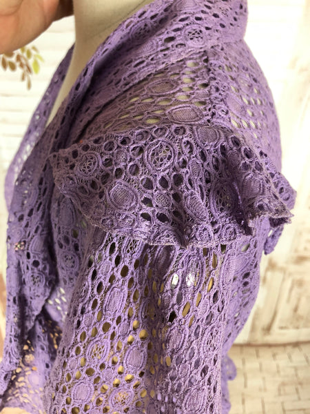 LAYAWAY PAYMENT 2 OF 2 - RESERVED FOR AISHA - PLEASE DO NOT PURCHASE - Exceptional Original 1930s Vintage Lilac Lace Peplum Suit