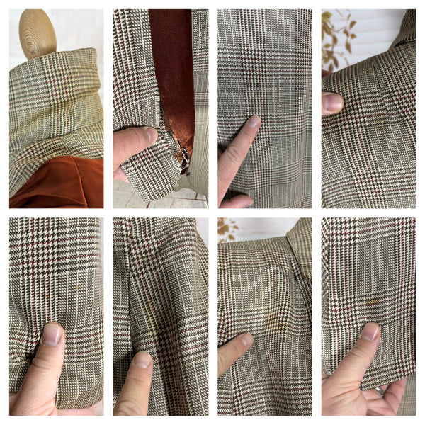 1940s Checked Swing Jacket Suit