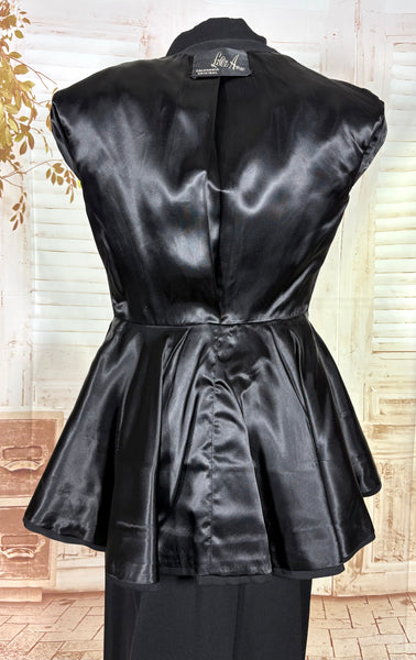 Exceptional Rare 1940s Black Label Lilli Ann Suit - Femme Fatale