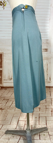 Exceptional Duck Egg Blue Tiered 1940s Suit