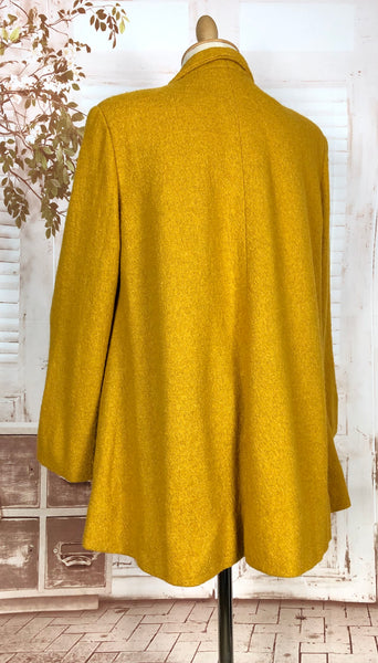 Incredible Mustard Yellow 1940s Short Swing Coat