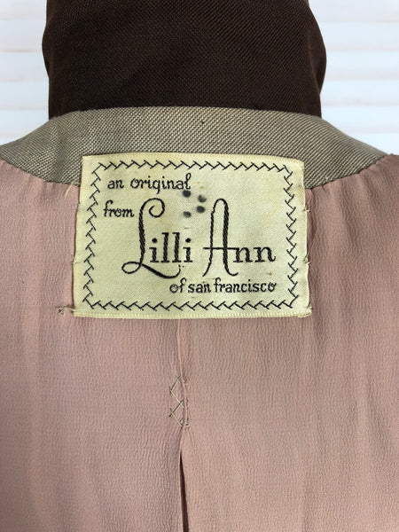 Rare 1950s Striped Lilli Ann Blazer In Earth Tones - Bladerunner Style