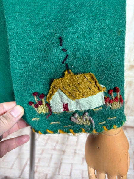 Amazing 1940s Green Mexican Tourist Jacket