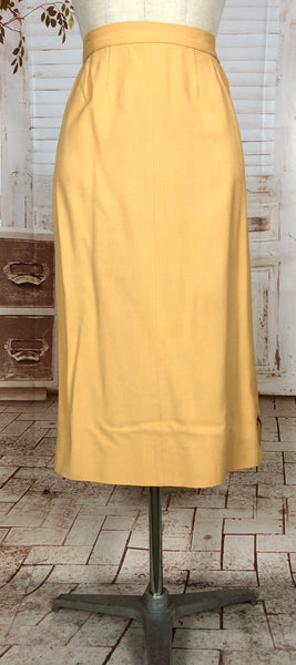 Exquisite Mustard Yellow 1940s Skirt Suit Petite