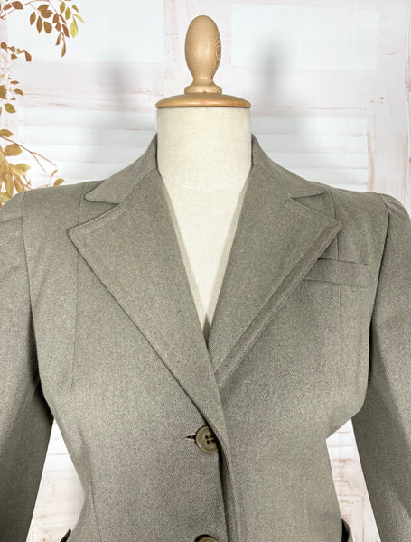 Late 1930s to Early 1940s Warm Grey Wool Skirt Suit – Fields of Milwaukee