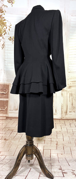 Exceptional Rare 1940s Black Label Lilli Ann Suit - Femme Fatale