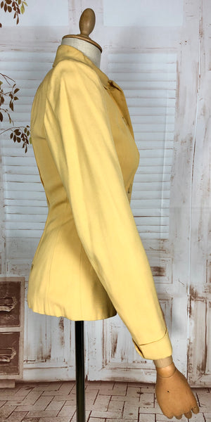 Exquisite 1940s Mustard Yellow Arrow Western Wear Blazer