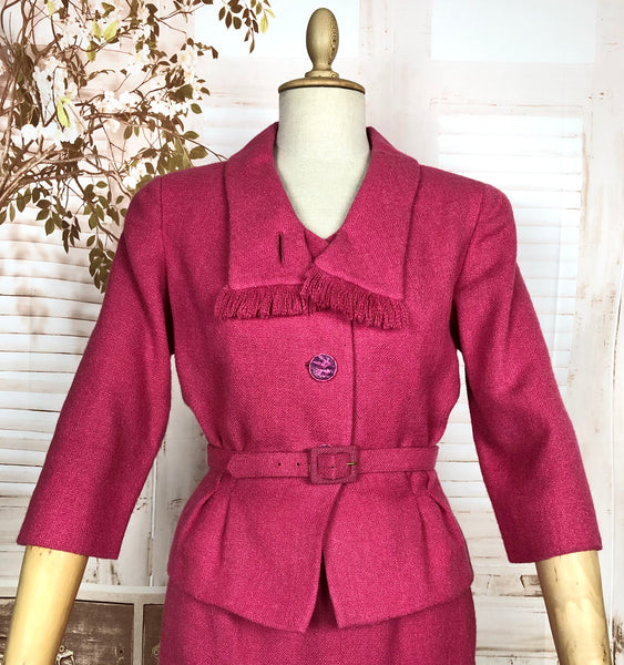 Fabulous Barbie Pink 1950s Skirt Suit By Adele California