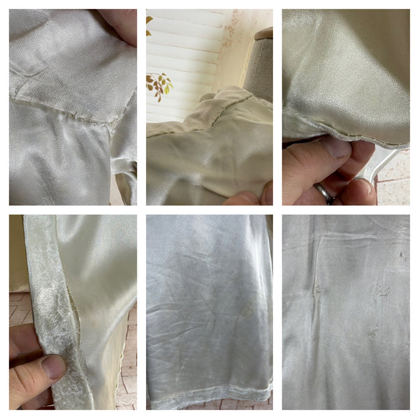 Exquisite Late 1920s / Early 1930s Off White Silk Velvet Opera Coat