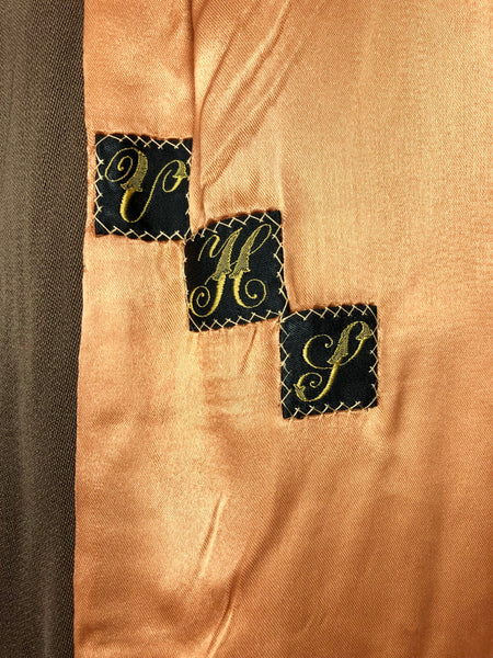 Wonderful 1940s Milk Chocolate Brown Gabardine Coat