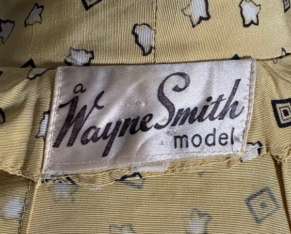 Beautiful Yellow Rayon Faille 1940s Summer Suit