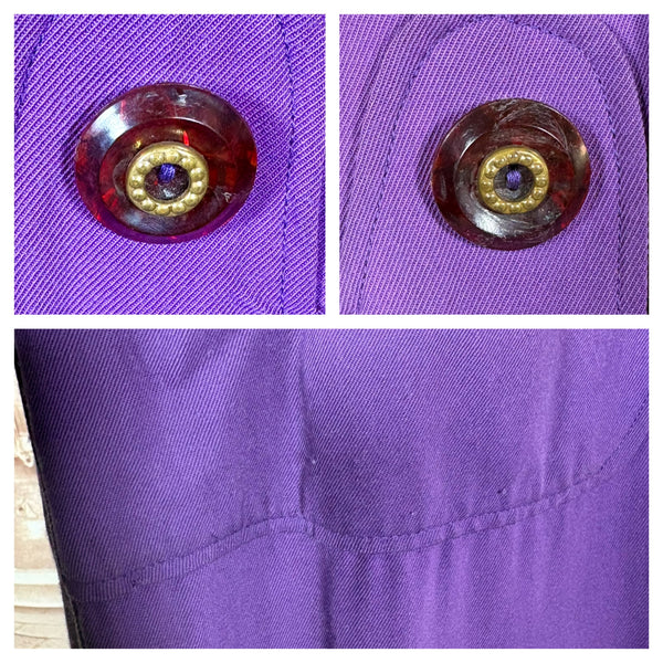 Exceptional Purple 1940s Swing Coat