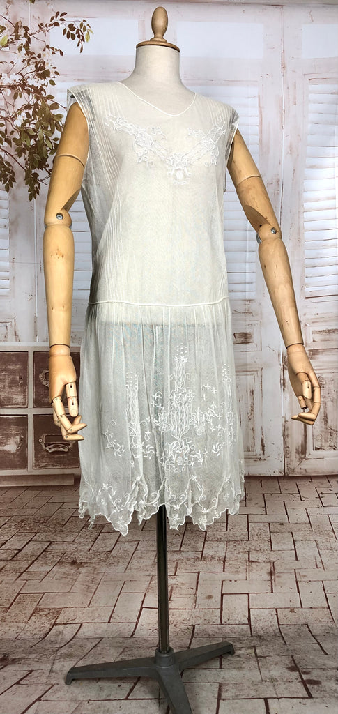 Ethereal Original 1920s Antique White Embroidered Lace Flapper Dress Black Sheep Antiques Ethereal Original 1920s Antique White Embroidered Lace Flapper Dress Black Sheep Antiques