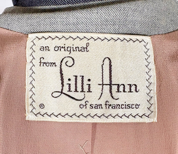 Iconic 1950s Grey Lilli Ann Blazer | Blade Runner Style