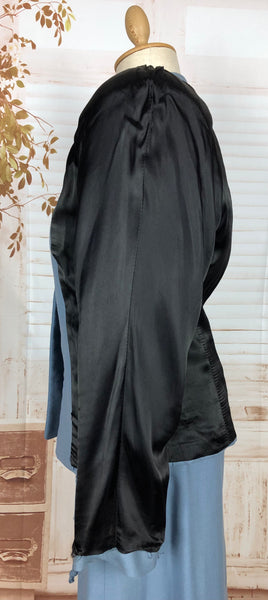 Stunning Periwinkle Blue 1940s Suit With Rouleau Waist Tie