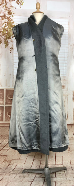 Luxurious Super Soft Original 1940s Vintage Grey Double Breasted Princess Coat