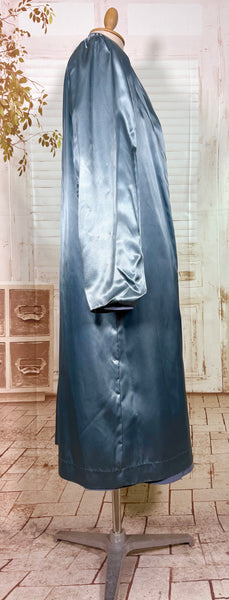 Rare Volup 1940s Periwinkle Lilac Clutch Coat With Soutache Embroidery