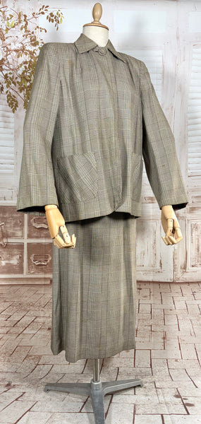 1940s Checked Swing Jacket Suit