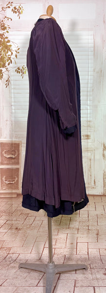 Early 1940s Navy Blue Fitted Wartime Princess Coat