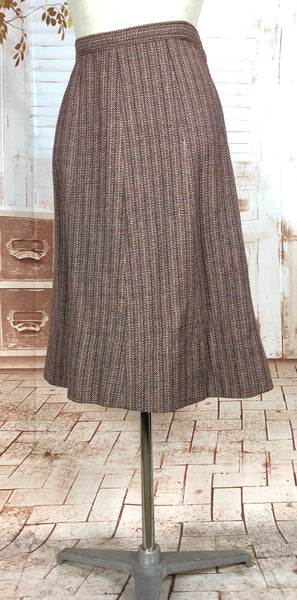 Beautiful 1940s Tweed Suit With V Pockets