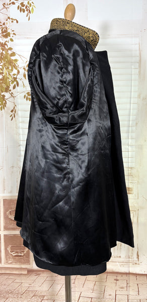 Exceptionally Rare 1940s Gold Lamé Embroidered Coat By Evalen