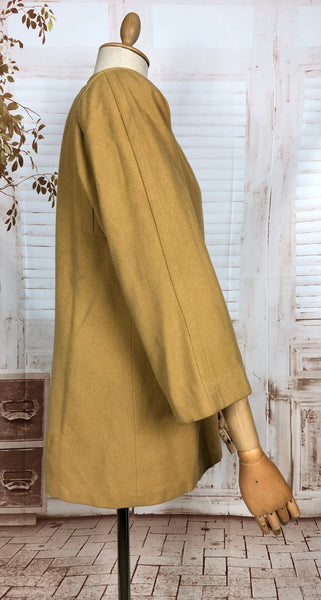 Exquisite Mustard Yellow 1940s Swing Coat